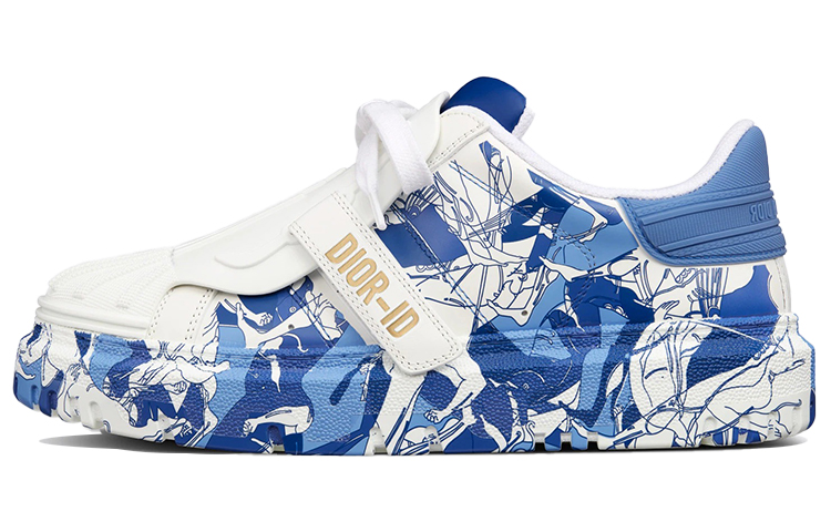 37 ファッション Dior-ID スニーカー ホワイト/ブルー