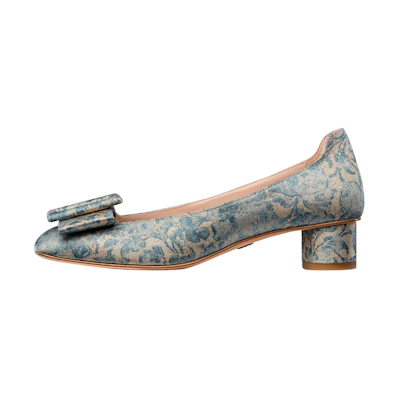 (W) Dior Idylle 'Denim Ballet Block Heel'