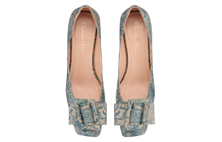 Shop (W) 迪奥 Idylle 牛仔芭蕾粗跟鞋 KCB755BOX_S91B