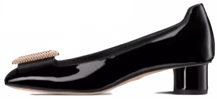 (Women) Dior Idylle Buckle Ballet Mid-Heel 'Black Patent' KDB756PGP_S900 (Women) Dior Idylle Buckle Ballet Mid-Heel 'Black Patent' KDB756PGP_S900