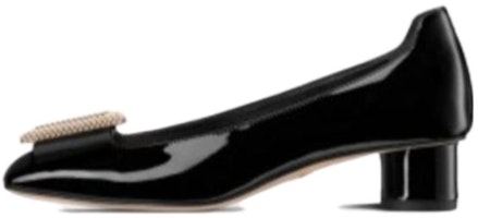 (Women) Dior Idylle Buckle Ballet Mid-Heel 'Black Patent' KDB756PGP_S900 (Women) Dior Idylle Buckle Ballet Mid-Heel 'Black Patent' KDB756PGP_S900