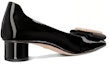 Shop (Women) Dior Idylle Buckle Ballet Mid-Heel 'Black Patent' KDB756PGP_S900
