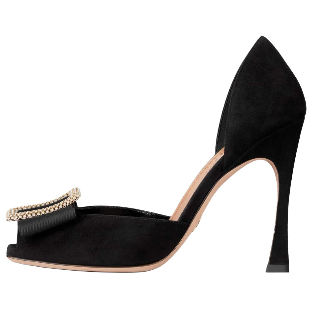 (Women) Dior Idylle Leather High Heel 'Black' KDQ753VPE_S900
