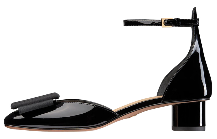 (Women) Dior Idylle Patent Leather 'Ballet Fashion Mid-Heel Black' KDB777PGO_S900