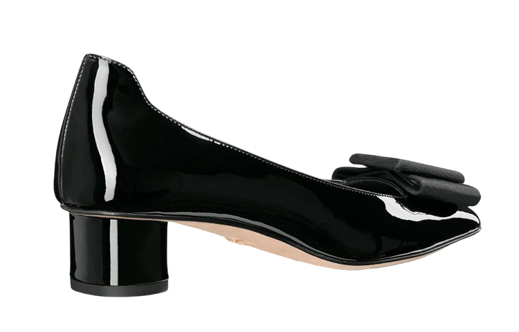 Lookbook (W) Dior Idylle Kulit Patent Kasut Tumit Sederhana Ballet 'Hitam' KDB754PGO_S900