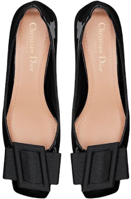 (Women) Dior Idylle Patent Leather Mid-Heel Ballet 'Black' KDB754PGO_S900 Shop (Women) Dior Idylle Patent Leather Mid-Heel Ballet 'Black' KDB754PGO_S900