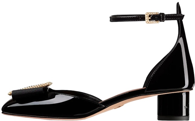 (Women) Dior Idylle Patent Leather with Resin Bead Buckle 'Black' KDB778PGP_S900 Buy (Women) Dior Idylle Patent Leather with Resin Bead Buckle 'Black' KDB778PGP_S900