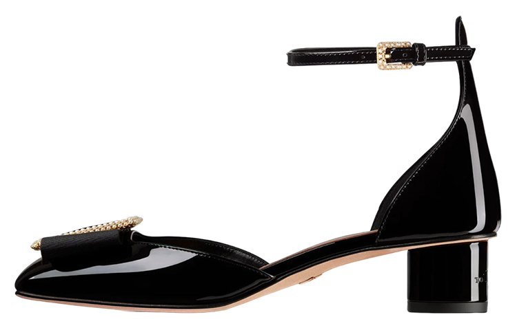 (Women) Dior Idylle Patent Leather with Resin Bead Buckle 'Black' KDB778PGP_S900
