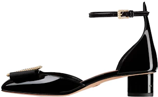 (Women) Dior Idylle Patent Leather with Resin Bead Buckle 'Black' KDB778PGP_S900 (Women) Dior Idylle Patent Leather with Resin Bead Buckle 'Black' KDB778PGP_S900