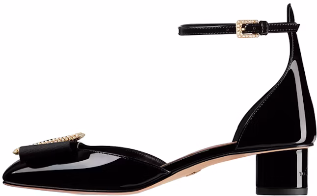 (W) Dior Idylle 黑色漆皮树脂珠扣鞋 KDB778PGP_S900 Buy (W) Dior Idylle 黑色漆皮树脂珠扣鞋 KDB778PGP_S900