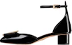 Buy (W) Dior Idylle 黑色漆皮树脂珠扣鞋 KDB778PGP_S900