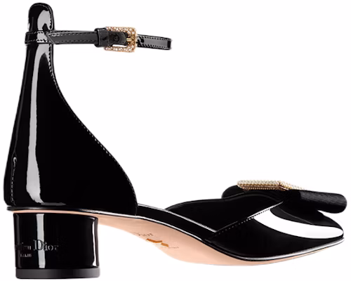 (W) Dior Idylle 黑色漆皮树脂珠扣鞋 KDB778PGP_S900 Lookbook (W) Dior Idylle 黑色漆皮树脂珠扣鞋 KDB778PGP_S900