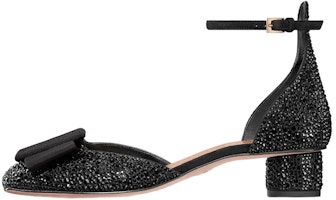 (Women) Dior Idylle Velvet Black 'Asymmetric Crystal Buckle' KDB780CST_S05X (Women) Dior Idylle Velvet Black 'Asymmetric Crystal Buckle' KDB780CST_S05X