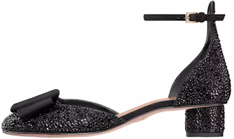 (Women) Dior Idylle Velvet Black 'Asymmetric Crystal Buckle' KDB780CST_S05X (Women) Dior Idylle Velvet Black 'Asymmetric Crystal Buckle' KDB780CST_S05X