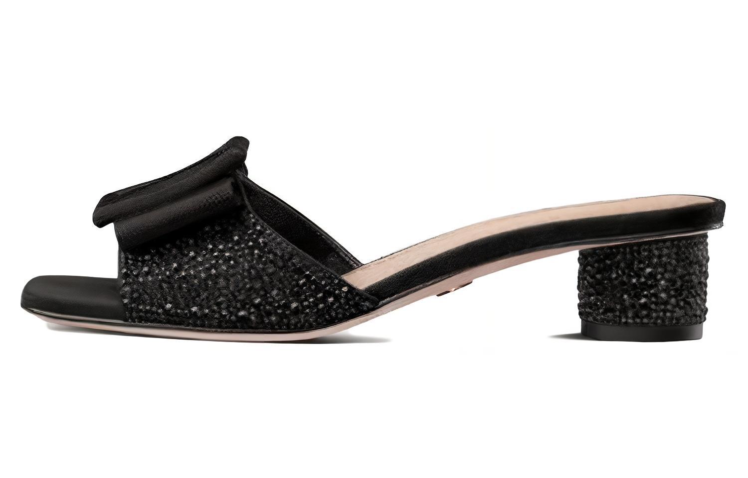 Buy (W) Dior Idylle Velvet Sandale Schwarz ''Strass Chunky Heel'' KCQ795CST_S05X