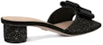 (Women) Dior Idylle Velvet Sandal Black 'Rhinestone Chunky Heel' KCQ795CST_S05X