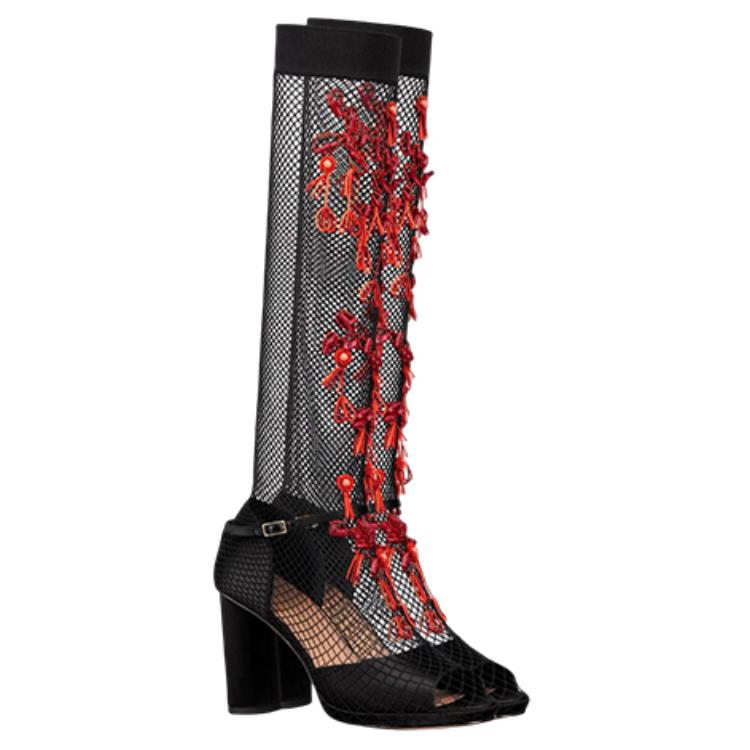 (W) Dior Illusion 'Embroidered Mesh High Heel Black' 圖 3