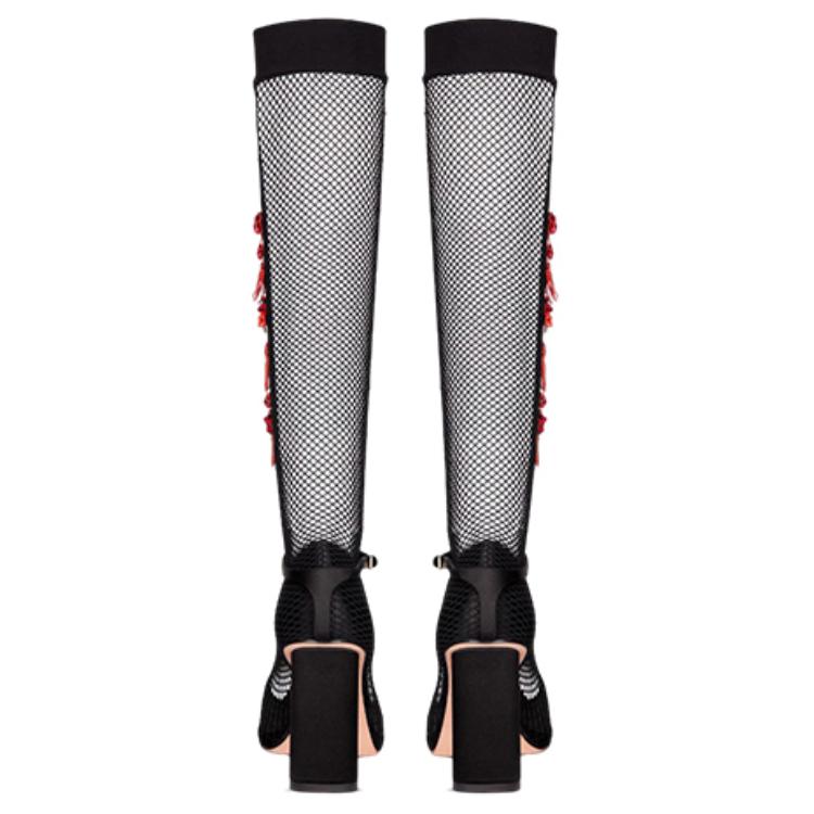 (W) Dior Illusion 'Embroidered Mesh High Heel Black' 圖 5