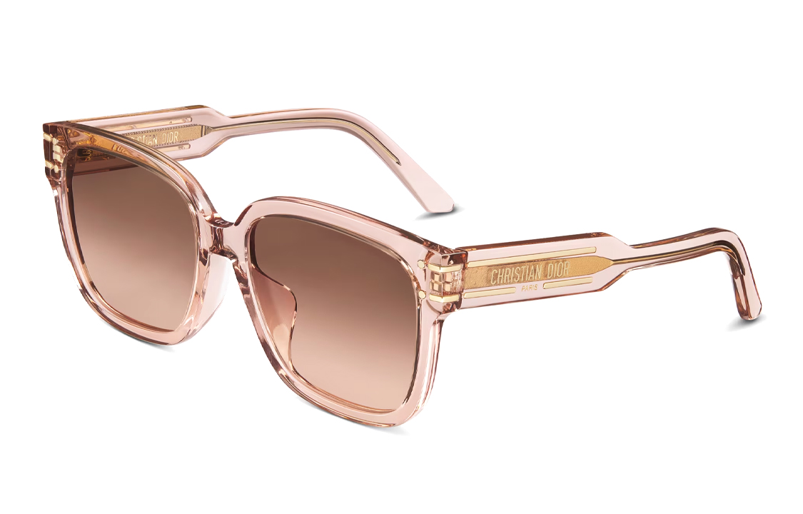 (Women) DIOR Irregular Shape Sunglasses for Women with Letter Logo in Pink. DIORSIGNATURES7F40f1