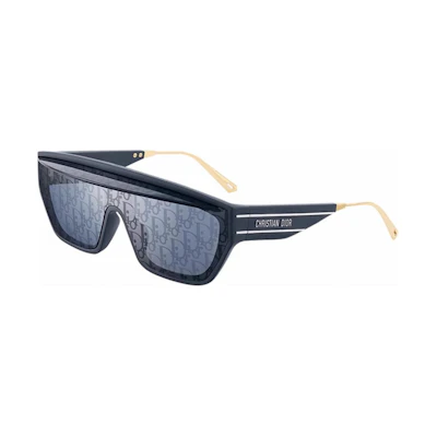 (Women) DIOR Irregular Shaped Sunglasses with Letter Logo Design for Women - Blue. DIORCLUB M7U-31B8
