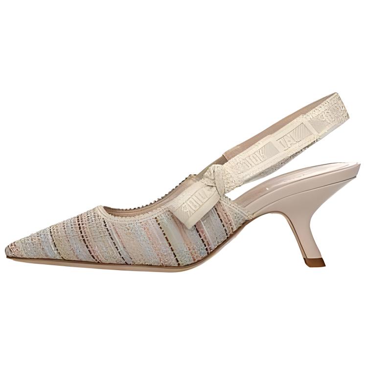 (Women) Dior J'Adior 'Beige Fabric Fashion Sandals' KCP866MLU_72K