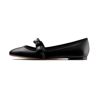 (W) Dior J'Adior 'Bow Flat' Black