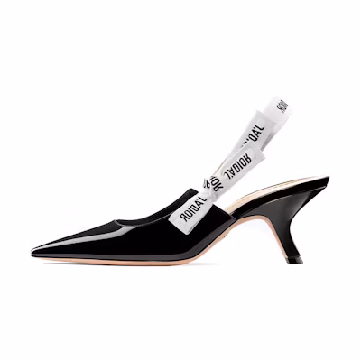 (W) Dior J'Adior 'Embroidered Canvas' Slingback Pumps Beige KCP919FEJ_S03J