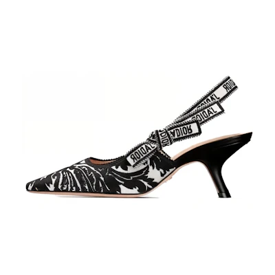 (W) Dior J'Adior 'Embroidered Canvas Slingback'