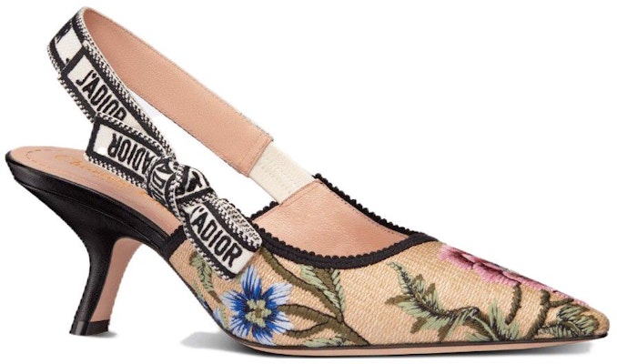 (W) Dior J'Adior 'Floral Mesh Slingback Heels' KDP727PGR_S10W KCP919FEJ_S03J Order (W) Dior J'Adior 'Floral Mesh Slingback Heels' KDP727PGR_S10W KCP919FEJ_S03J