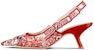 (W) Dior J'Adior 'Red Slingback' Merah Kasut Tumit Rendah KDP880RAM_S48W