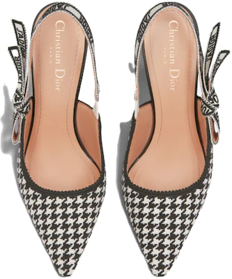 (W) Dior J'Adior Slingback Pompa 10cm Hitam Putih KCP867MPK_S19W Shop (W) Dior J'Adior Slingback Pompa 10cm Hitam Putih KCP867MPK_S19W