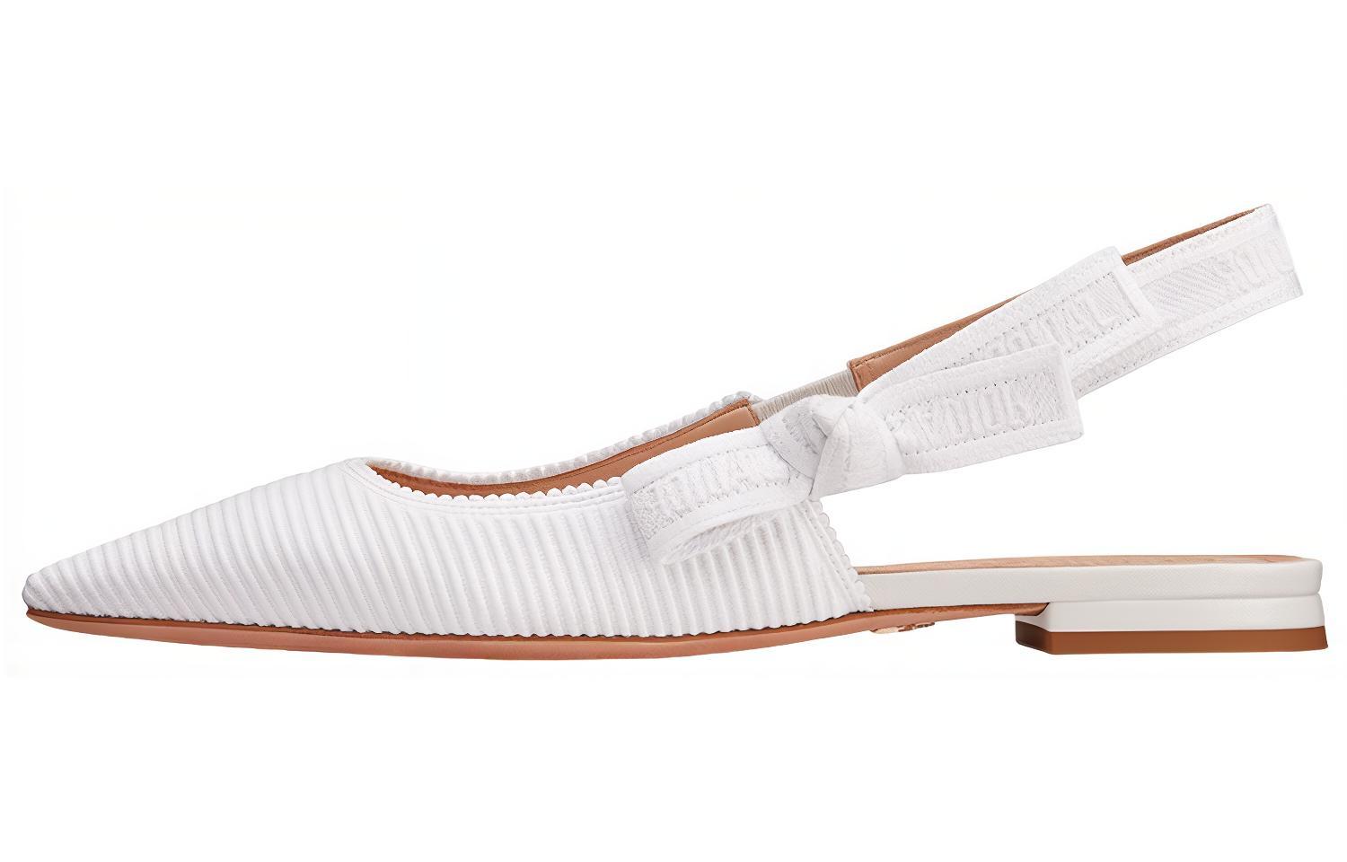 (Women) Dior J&#x27;Adior Ballet Flat &#x27;White&#x27; KCB660EFR_S10W