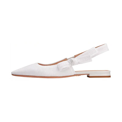 (W) Dior J'Adior Ballet Flat 'White'