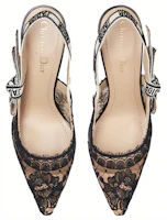 Sizing DIOR迪奧 J'Adior 棉布 時尚 粗跟 高跟鞋 女款 黑色