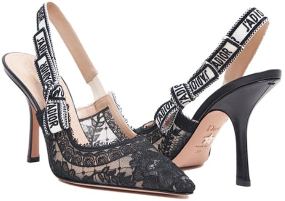 (Women) Dior J'Adior Canvas Embroidered Slingback Heel 'Pink' 6.5cm KDP761TJE_S62P Sizing (Women) Dior J'Adior Canvas Embroidered Slingback Heel 'Pink' 6.5cm KDP761TJE_S62P