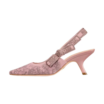 (W) Dior J'Adior Canvas Slingback 'Red' High Heels KCP867EFR_S34R