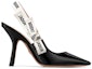 Order (W) Dior J'Adior Selipar Kapas 'Star Embroidery' 10cm 'Hitam' KCC201VNR_S900