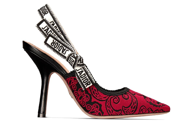 Order (W) 迪奥 J'Adior 刺绣帆布高跟鞋“红色尖头” KDP762DME_S36X