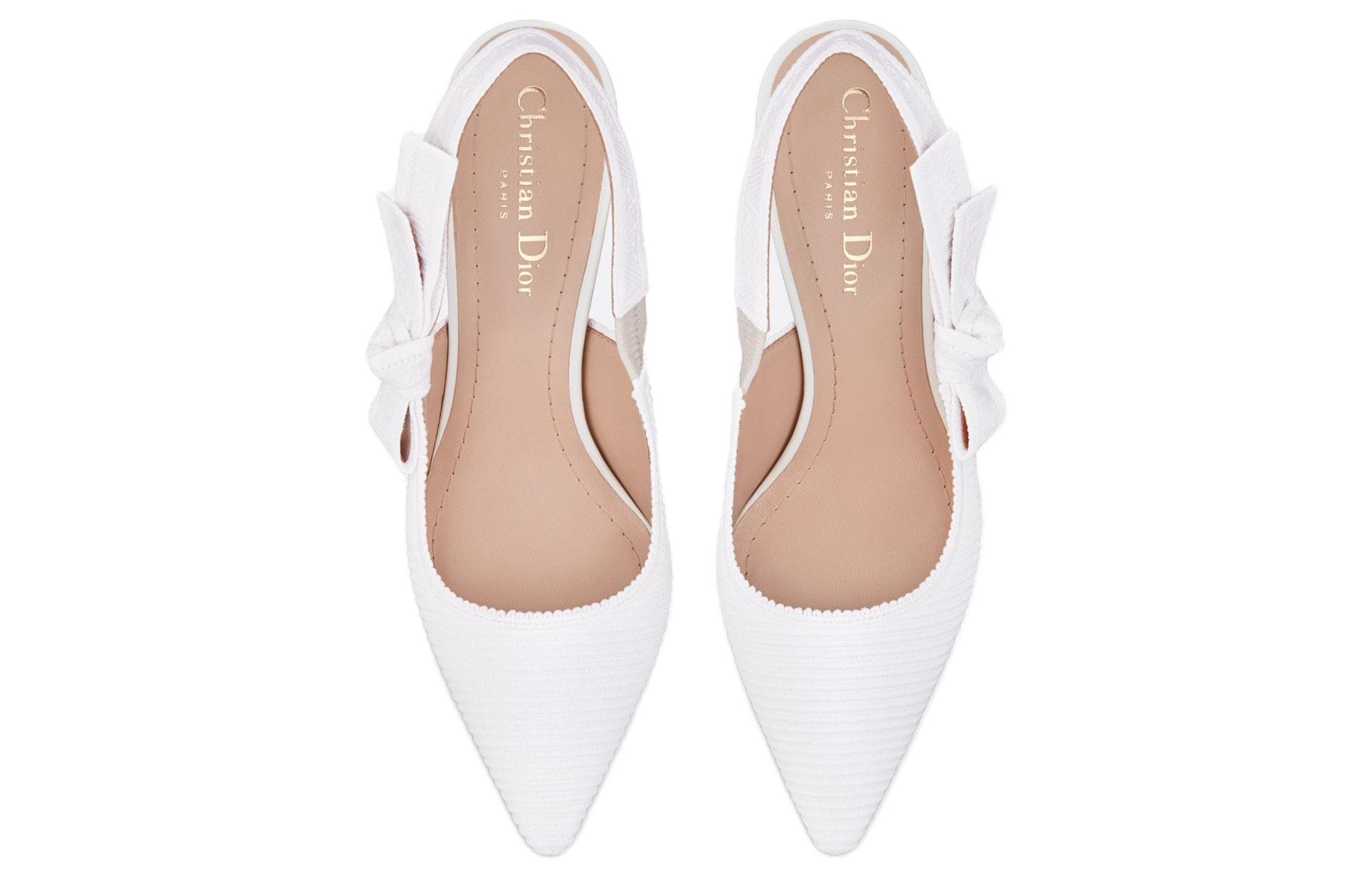 (W) Dior J'Adior Embroidered Cotton 'Bow Tie' Slingback Pumps 6.5cm 'Black Purple' KCP866VOY_S21V 圖 4