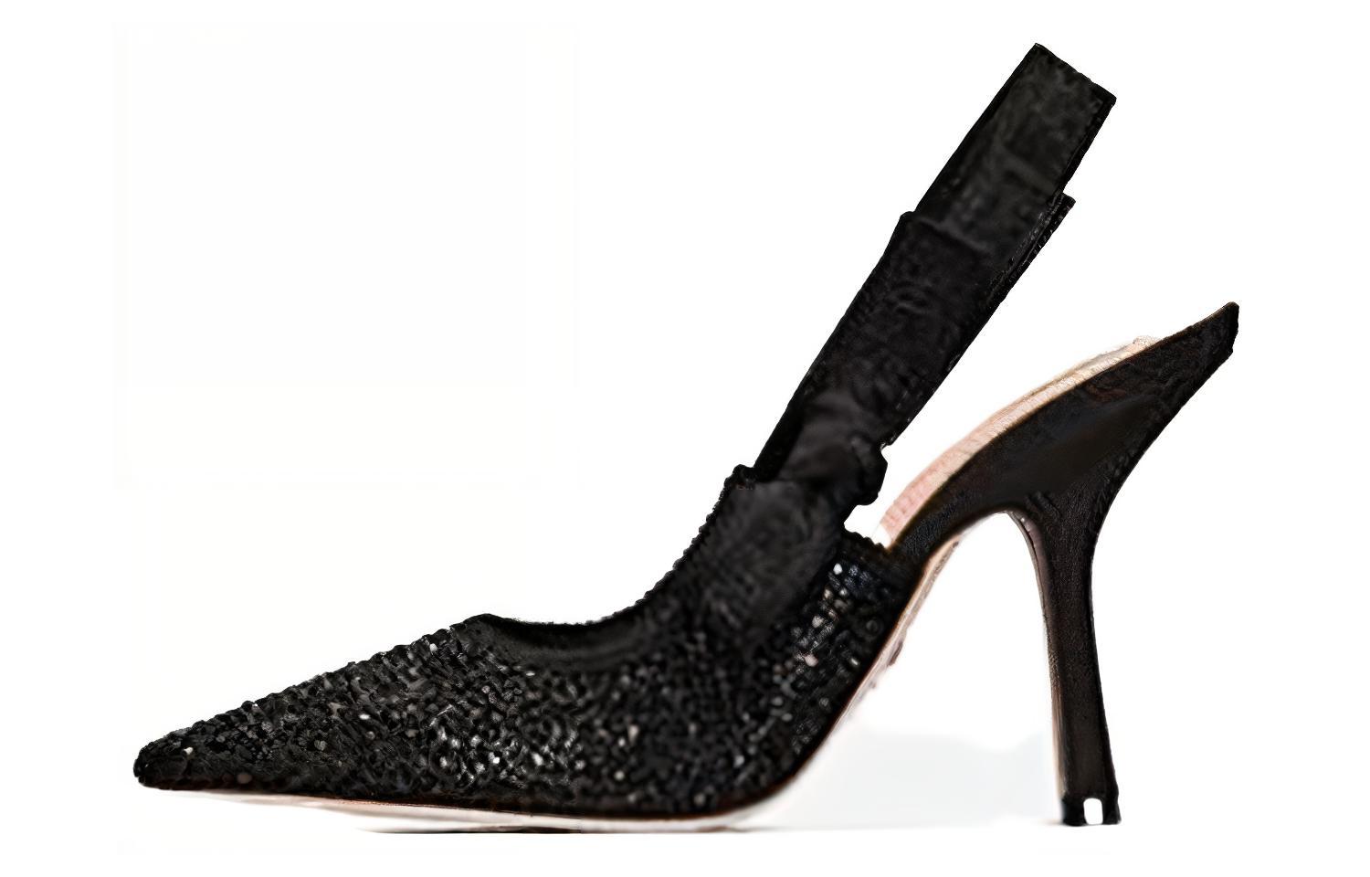 Buy (W) Sandal Dior J'Adior Kapas Sulam 'Crystal' 'Hitam' KDP867SCS_S05X