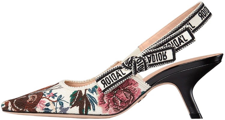 (Women) Dior J'Adior Embroidered Cotton 'Fashion Slide Black' KDP761JHR_S43L Buy (Women) Dior J'Adior Embroidered Cotton 'Fashion Slide Black' KDP761JHR_S43L