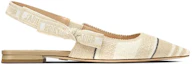 Order (W) Dior J''Adior Geborduurde Katoenen Flats ''Beige'' KCB660STE_S16T