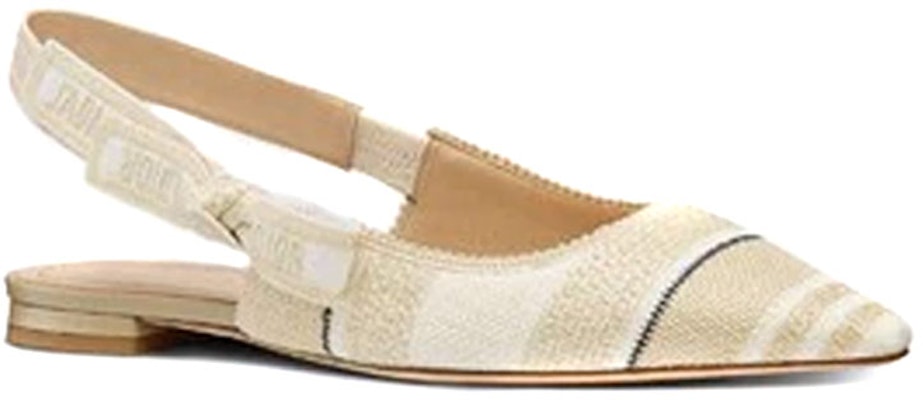 (Women) Dior J'Adior Embroidered Cotton Flats 'Beige' KCB660STE_S16T Lookbook (Women) Dior J'Adior Embroidered Cotton Flats 'Beige' KCB660STE_S16T