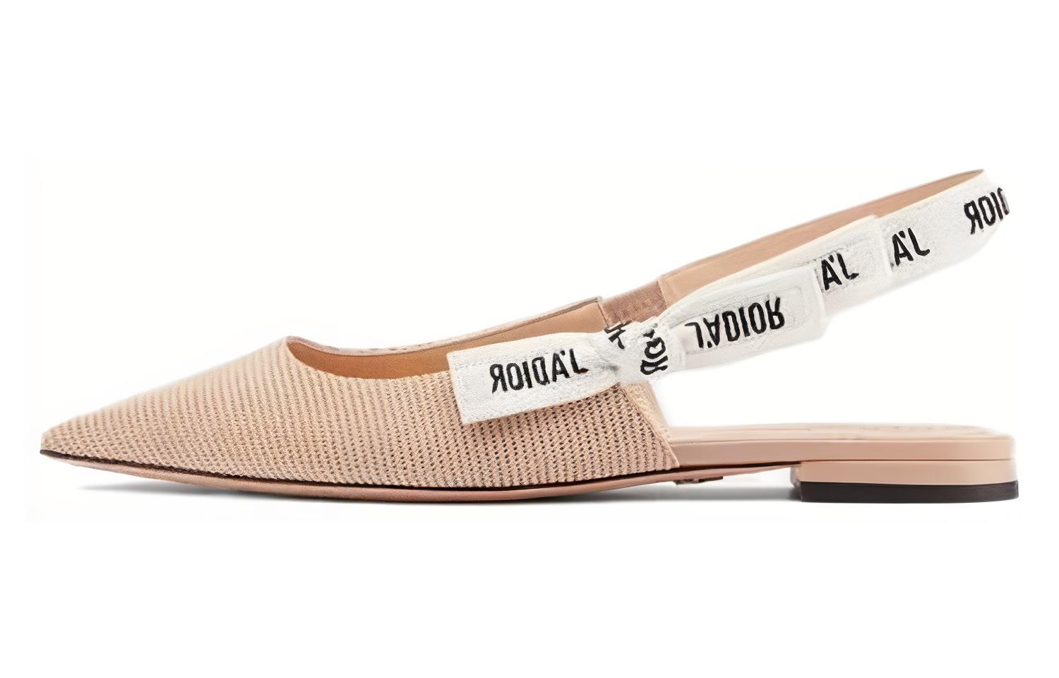 (Women) Dior J'Adior Embroidered Cotton Flats 'Nude' KCB384TFL_S21U