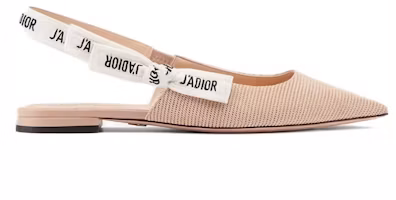 Order (W) Dior J'Adior Sepatu Datar Katun Bordir 'Nude' KCB384TFL_S21U