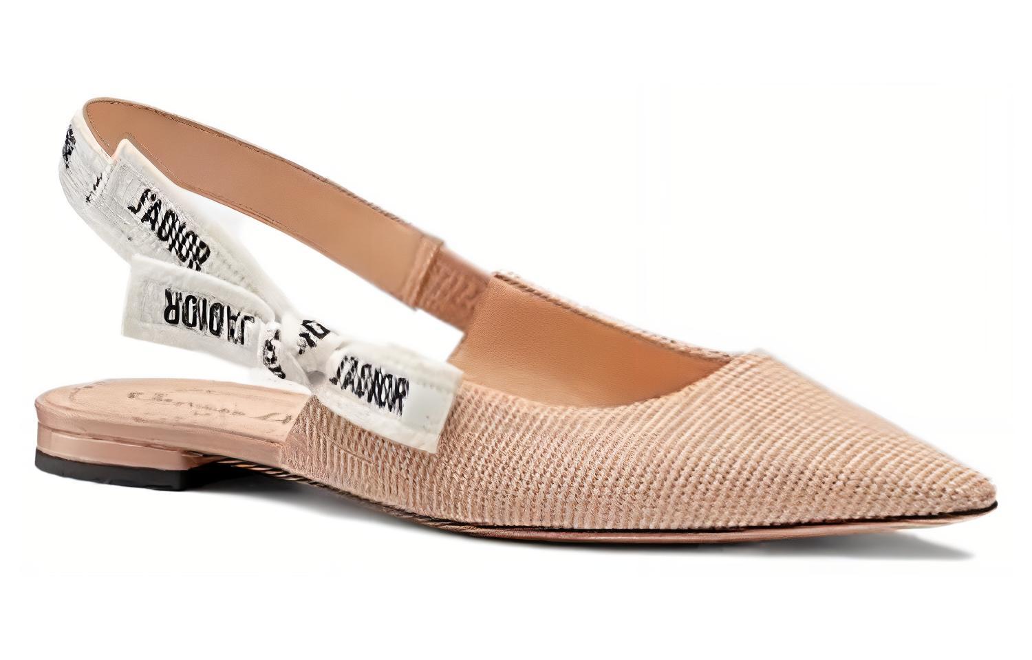 (W) Dior J'Adior Embroidered Cotton Flats 'Nude' 圖 3