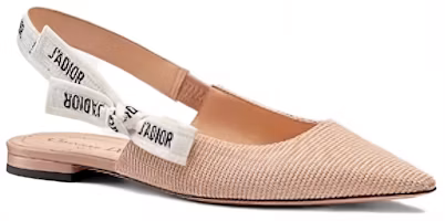 Lookbook (W) Dior J'Adior Sepatu Datar Katun Bordir 'Nude' KCB384TFL_S21U