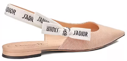 Shop (W) Dior J'Adior Sepatu Datar Katun Bordir 'Nude' KCB384TFL_S21U