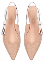 Purchase (W) Dior J'Adior Sepatu Datar Katun Bordir 'Nude' KCB384TFL_S21U