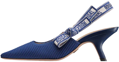 (Women) Dior J'Adior Embroidered Cotton High-Heel Sandals 'Blue' KDP866EFR_S88B (Women) Dior J'Adior Embroidered Cotton High-Heel Sandals 'Blue' KDP866EFR_S88B